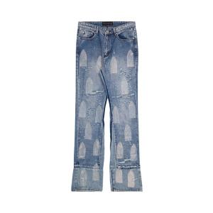 Брюки Who Decides War Rhinestone Washed Denim, Sky