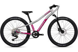 Горный велосипед Ghost Lanao 24 Full Party - 24 дюймов - Diamant - 2025, цвет Silber|sid chrom/candy magenta - glossy