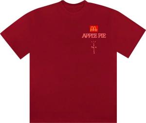 Футболка Cactus Jack by Travis Scott x McDonald's Apple Pie T-Shirt 'Cardinal', красный
