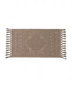 Хлопковый коврик для ванной Nellore с бахромой, 51 x 97 см French Connection, коричневый