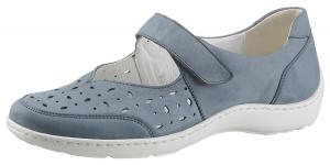 Балетки с ремешком WALDLÄUFER, синий деним