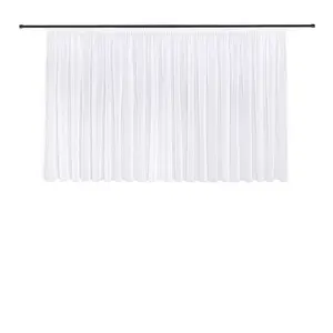 Штора Martina с зажимной лентой, 1 шт., легко ухаживаемая ткань из эффектного вуали Gerster, белый