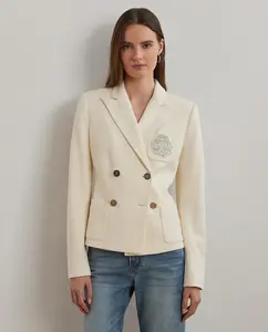 Женский блейзер с двойной застежкой и гербом Lauren Ralph Lauren, естественный
