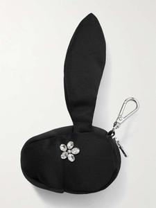 Атласный кошелек для монет с зайцем Simone Rocha, черный