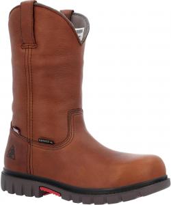 Ботинки ROCKY Worksmart с водонепроницаемым композитным носком и удобным входом, коричневый