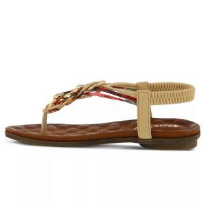 Женские сандалии с Т-образным ремешком Patrizia Gadelina Patrizia, бежевый