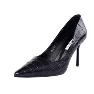 GUDIANFENGDU Туфли на тонком каблуке высотой 9 см, женские, черные