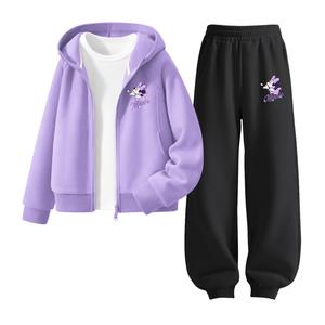 Детская повседневная спортивная одежда Disney, фиолетовый