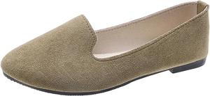 Женские балетки с зауженным носком, слипоны из искусственной замши, удобные лоферы для бизнеса и повседневной носки, подходящие для ходьбы и платьев Heluqu, Army Green