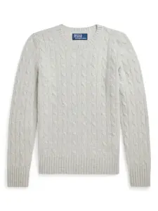 Джемпер фактурной вязки POLO RALPH LAUREN KIDS, серый