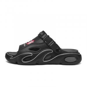 NANJIREN Пляжные сандалии мужские серо-сине-коричневые с черным угольным серым, цвет Black Charcoal Gray