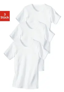 Майка H.I.S (3 шт. в упаковке), тонкая резинка, чистый хлопок, белый