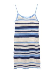 Вязаное платье Pull&Bear, темно-синий/светло-голубой