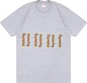 Футболка Supreme Gonz Logo Tee 'Heather Grey', серый