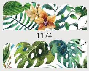 Водные наклейки для ногтей - №1174, Raisin