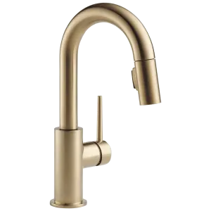 Смеситель с выдвижной Планкой Delta Trinsic 9959-BL-DST с одной ручкой, champagne bronze