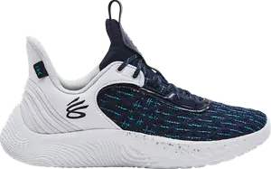 Кроссовки Curry Flow 9 Team White Midnight Navy, синий