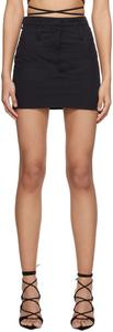 Черная реконструированная мини-юбка ioannes