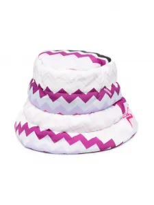 Дутая сумка-ведро с узором зигзаг Missoni Kids, розовый