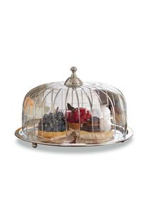 Купол для торта Allaire прозрачный/серебристый Loberon