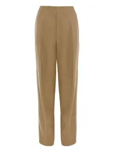 Брюки с плиссированными вставками VICTORIA BECKHAM, нейтральный