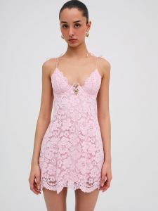 Платье-Комбинация из кружева Creamsicle For Love & Lemons, розовый