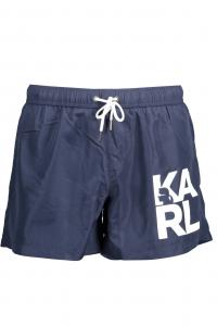 Мужские шорты Karl Lagerfeld Beachwear пляжные с фирменным логотипом, синий