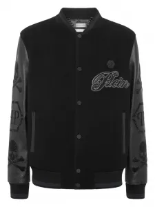Бомбер с декором Skull Philipp Plein, черный