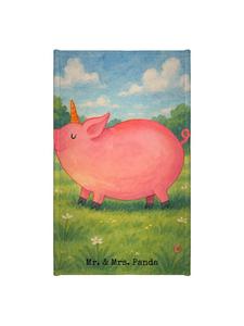 Mr. & Mrs. Panda Полотенце с изображением единорога и свиньи, без надписи, белого цвета