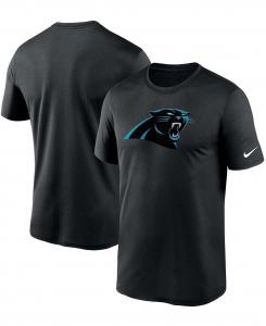 Мужская футболка big and tall black carolina panthers logo essential legend performance Nike, черный