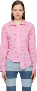 Розовая комбинированная рубашка Moeka Andersson Bell