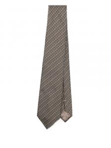 Emporio Armani шелковый галстук с жаккардовым узором, коричневый