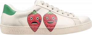 Кроссовки Pablo Delcielo x Gucci New Ace Strawberry, кремовый