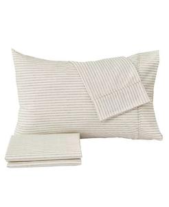 Наборы полосатых, устойчивых к морщинам простыней из микрофибры Premium Comforts, синий