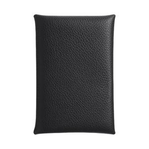 HERMES Кардхолдер Calvi Evercolor Calfskin женский 3Y Caban Black Tweed