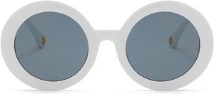 Женские солнцезащитные очки в стиле панк Y2K с маленькой оправой, роскошные ретро-очки, сексуальные солнцезащитные очки в винтажном стиле, защита от ультрафиолета UV400 04046 Melrose, White