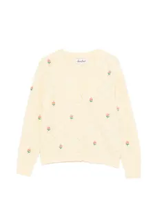 Кардиган Dianne Jr с цветочной вышивкой Mc2 Saint Barth Kids, желтый