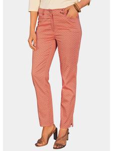 Тканевые брюки GOLDNER Hose, цвет papaya/gemustert