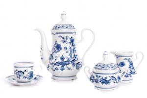 Cibulák, чешский фарфор Leander, кофейный сервиз, ручная работа, 15 шт