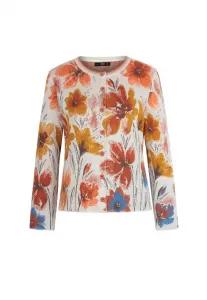 Кардиган с жаккардовым цветочным узором Ivko, White Coffee