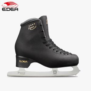 EDEA Коньки для фигурного катания Official Chorus Four-Star, модель 4-Star Two-Week Jump, цвет Black C Standard Version + лезвия MK Professional Intermediate, размер 38 (255)