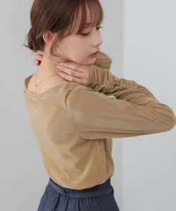 Двусторонняя полупрозрачная велюровая блузка (спереди и сзади)