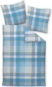 Комплект постельного белья Janine Design Mako-Satin 98119 moments Цвет: сине-зеленый Размер: 155x220+80x80 Original Janine