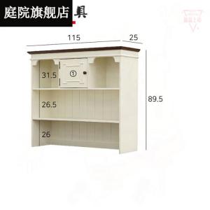 Yu Senyi Комод 115х25х89 см для гостиной и прихожей из массива дерева, 5 ящиков, в стиле ретро, цвет antique white