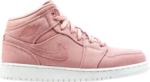 Кроссовки Air Jordan 1 Retro Mid GS Pink, розовый