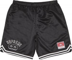 Шорты Supreme x Mitchell & Ness Satin Basketball Short 'Black', черный