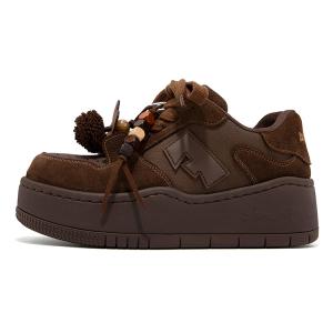 Туфли Cloud Shoe легкие на платформе низкие скейтерские женские FALLINMISS, mocha mousse коричневый