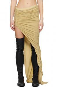 Бежевая мягкая длинная юбка макси Edfu Hollywood Rick Owens DRKSHDW