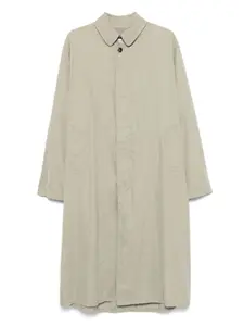 Maison Margiela тренч с декоративной строчкой, нейтральный цвет