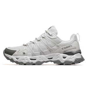 CAMEL Кроссовки для альпинизма Clear Rock 2.0 с амортизацией, противоскользящей и износостойкой подошвой, низкие, мужские, бело-серые, цвет White Gray